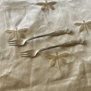 Pair of 2 1847 Rogers Bros. AI Silver Grape Pattern Cocktail / Oyster Forks.